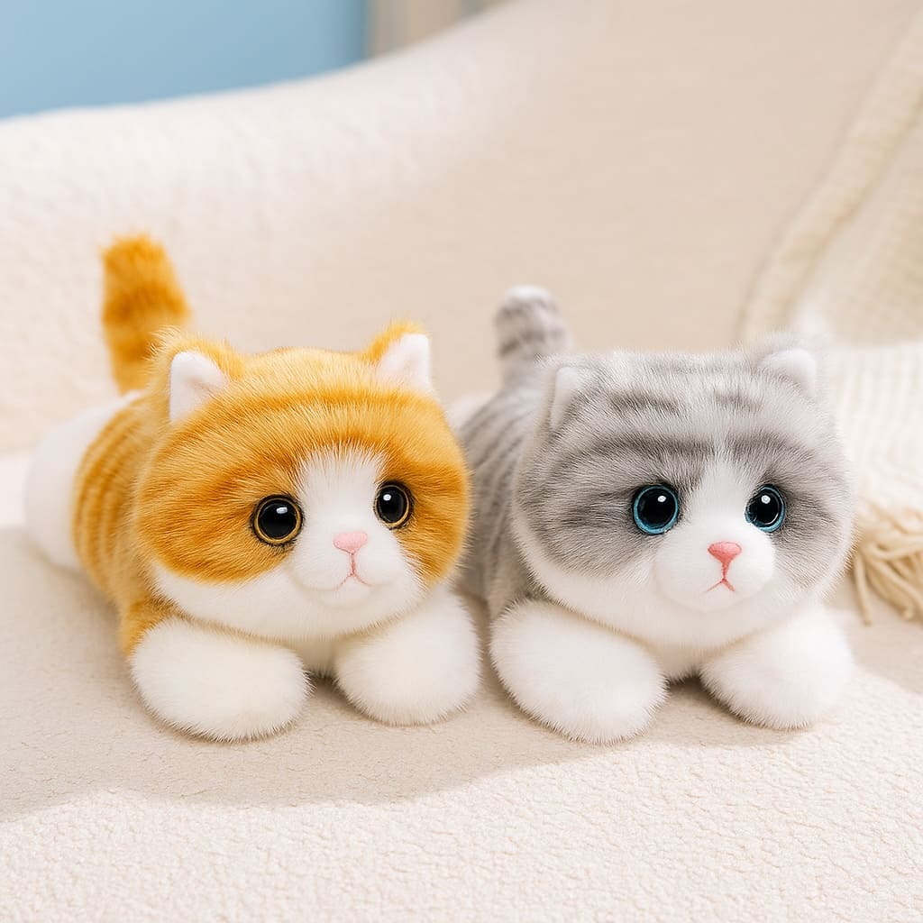 Peluche lestée chat