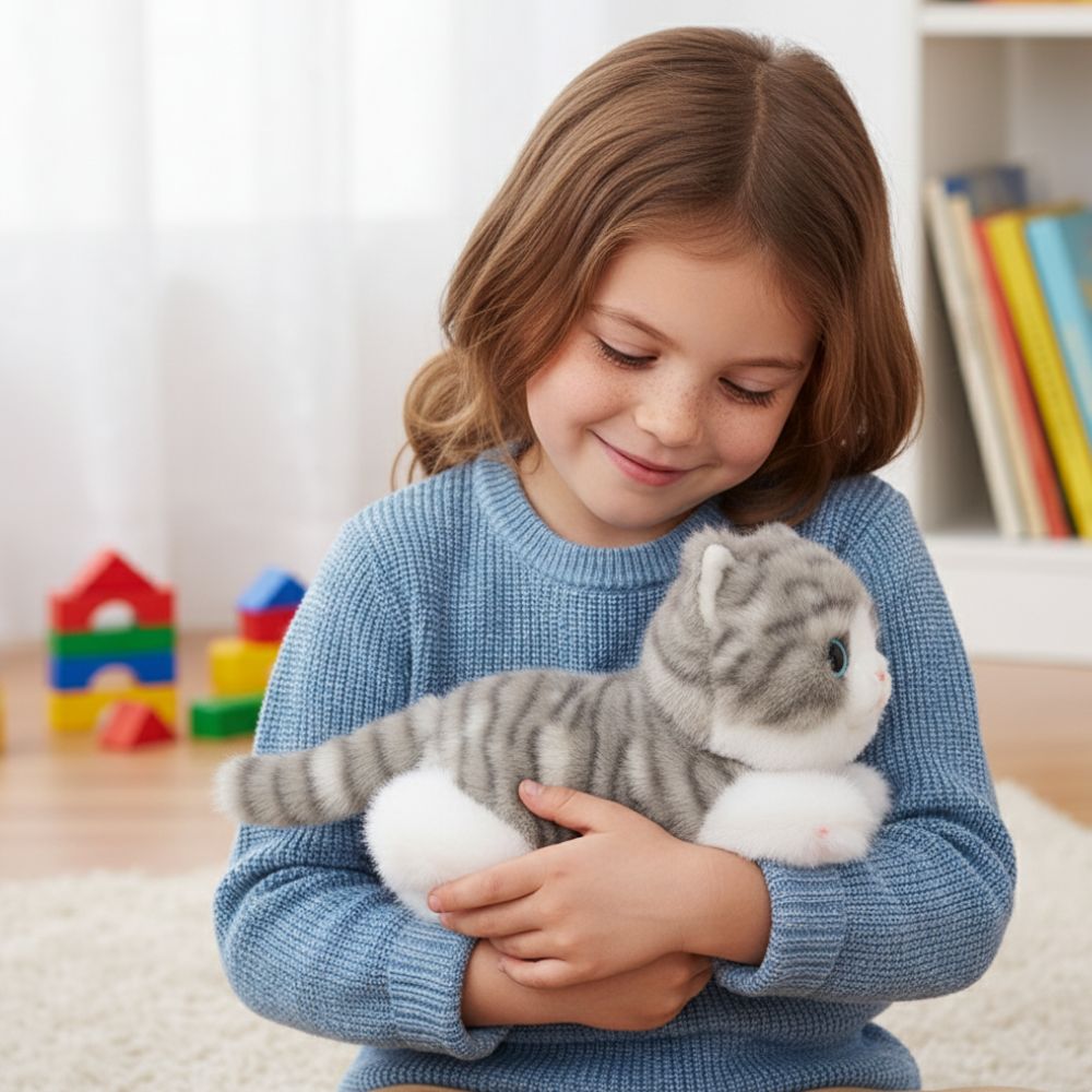Peluche lestée chat
