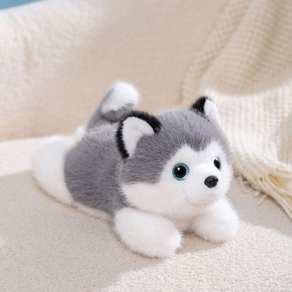 Peluche lestée chien husky