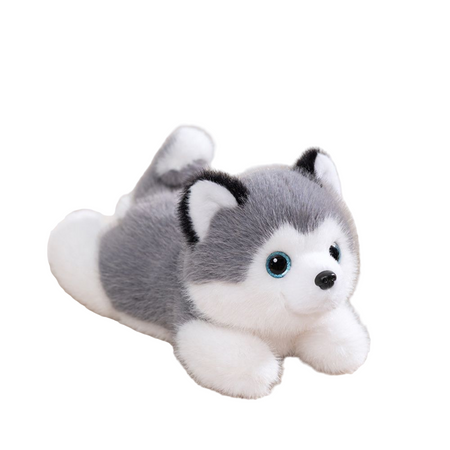 Peluche lestée chien husky