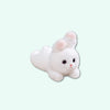 Peluche lestée lapin blanc