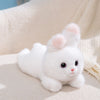 Peluche lestée lapin blanc