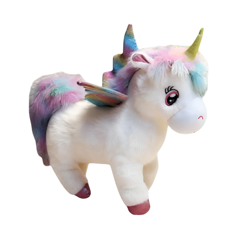 Peluche licorne blanche trop mignonne