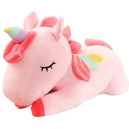 Peluche merveilleuse licorne rose