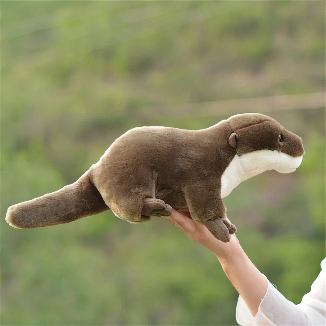 Peluche réaliste loutre toute douce