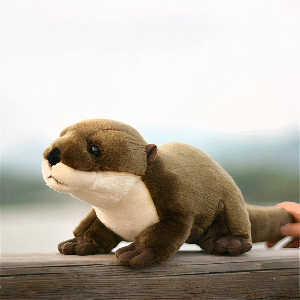 Peluche réaliste loutre toute douce