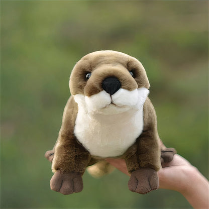 Peluche réaliste loutre toute douce