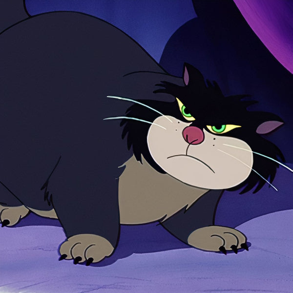 Peluche musicale et qui respire de Lucifer le chat de Cendrillon