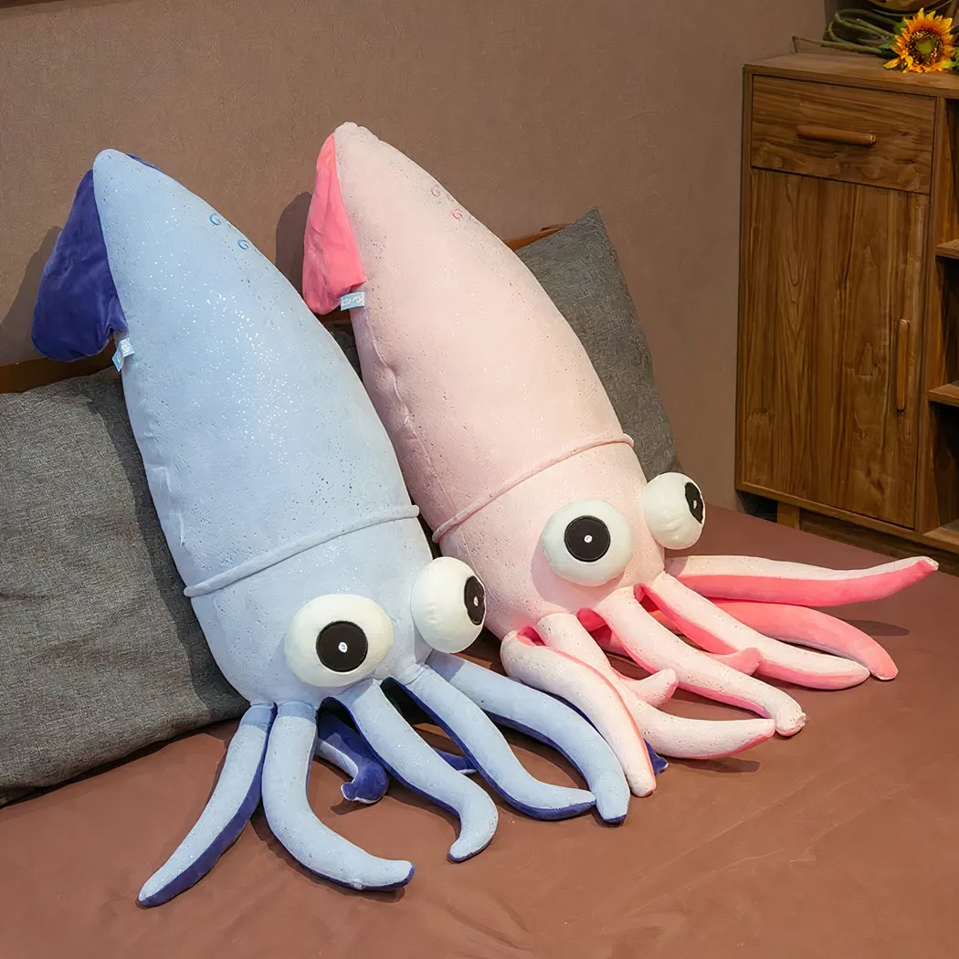 Peluche pieuvre-calamar géante