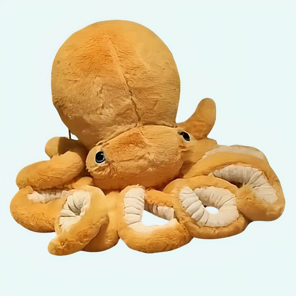 Peluche pieuvre jaune trop mignonne