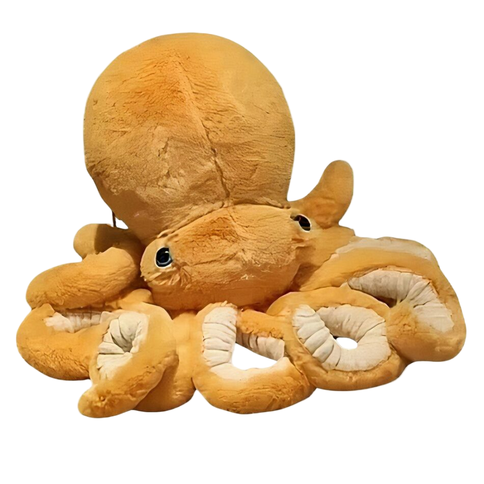 Peluche pieuvre jaune trop mignonne