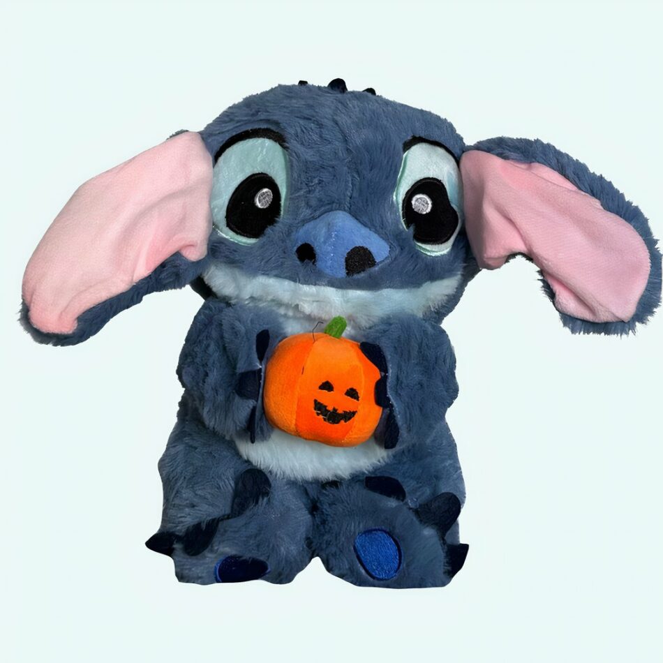 Peluche Stitch avec une citrouille qui respire