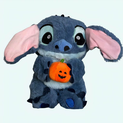 Peluche Stitch avec une citrouille qui respire