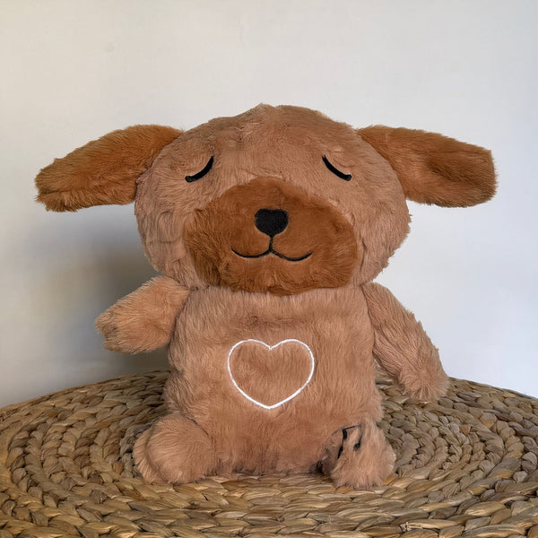 Peluche veilleuse de chien adorable qui respire