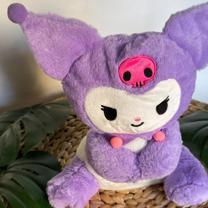 Peluche veilleuse Hello Kitty Kuromi violet qui respire