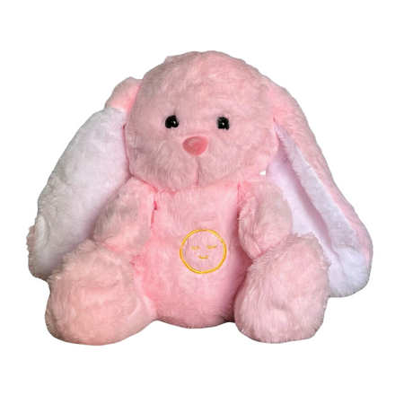Peluche veilleuse de lapin rose qui respire