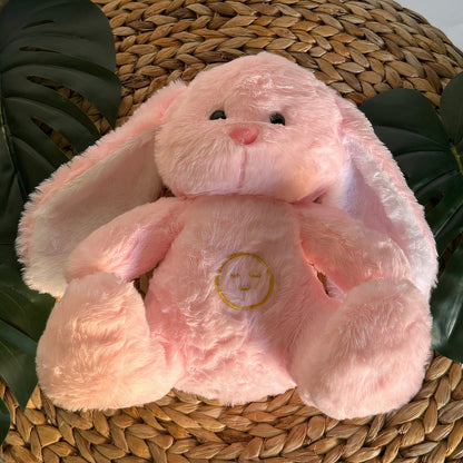 Peluche veilleuse de lapin rose qui respire