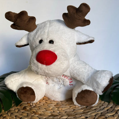 Peluche veilleuse renne de Noël qui respire avec berceuses