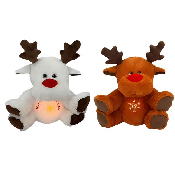 Peluche veilleuse renne de Noël qui respire avec berceuses