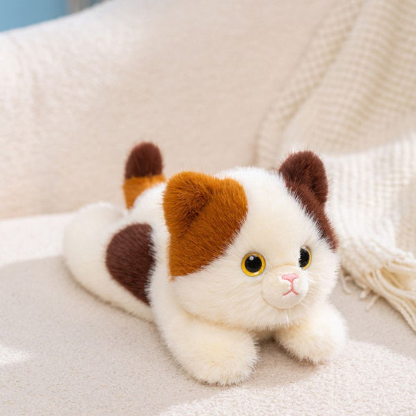 Peluche lestée chat tricolore