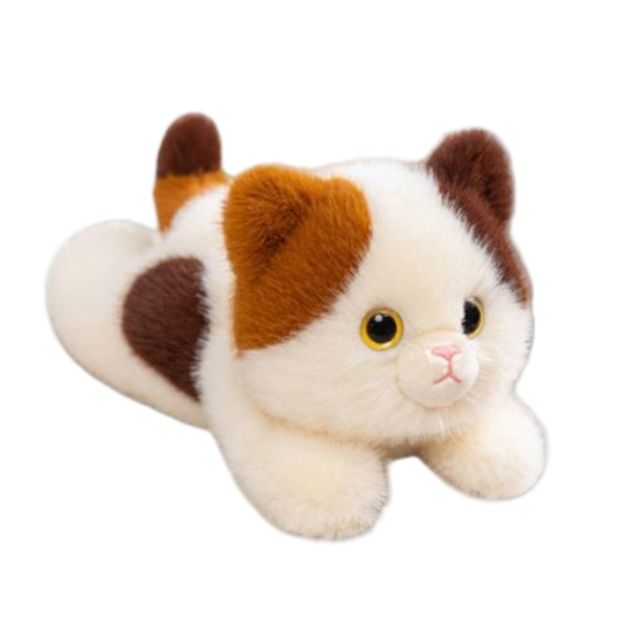 Peluche lestée chat tricolore