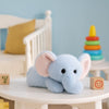 Peluche lestée éléphant bleu