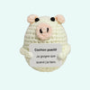 Peluche crochet positive cochon