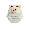 Peluche crochet positive cochon