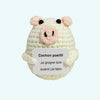 Peluche crochet positive cochon