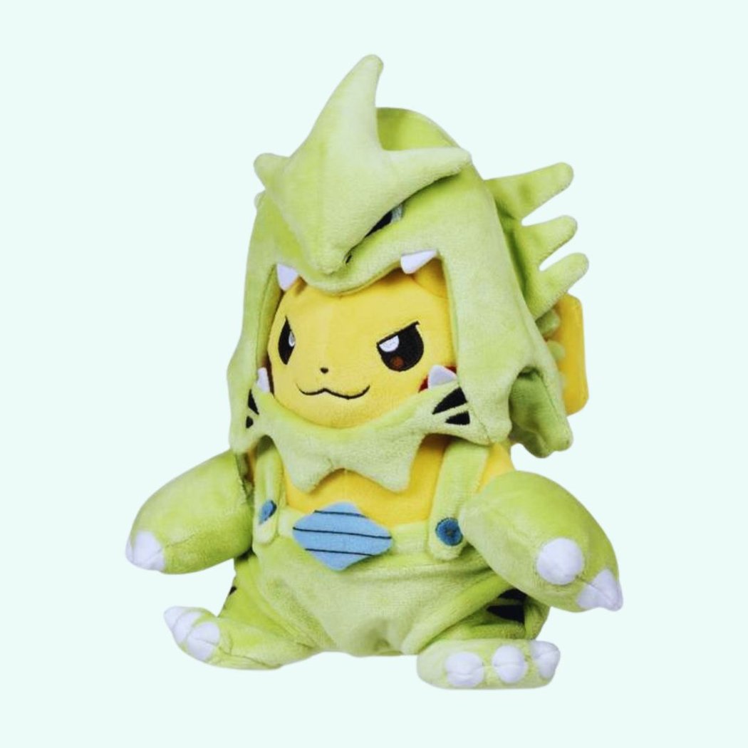 Peluche Pikachu déguisé en Tyranocif
