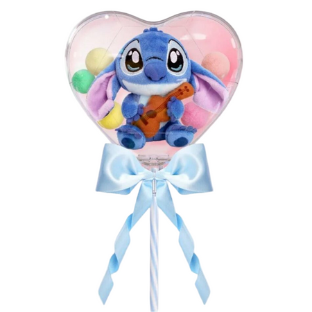 Peluche de Saint-Valentin Stitch dans son écrin en cœur