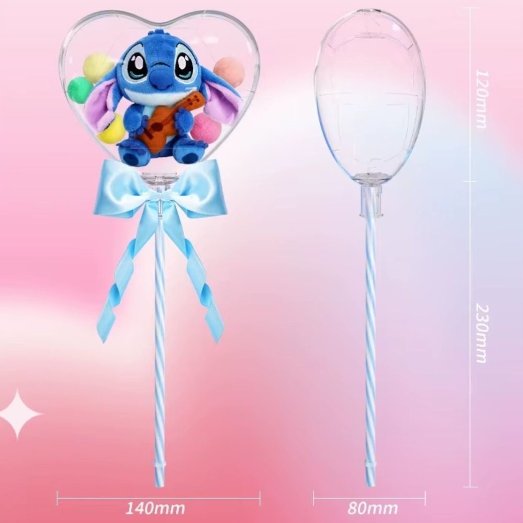 Peluche de Saint-Valentin Stitch dans son écrin en cœur