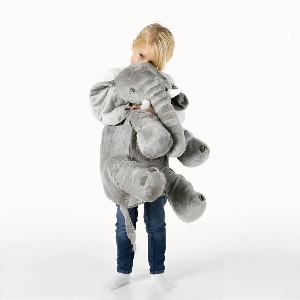Peluche éléphant oreiller grise