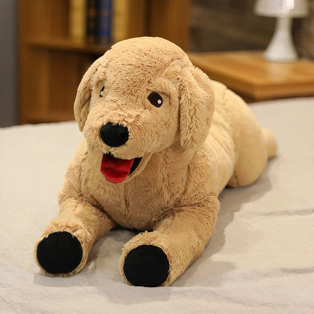 Peluche chien labrador doux