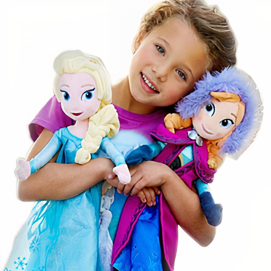 Peluche princesses Elsa et Anna