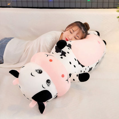 Peluche GÉANTE vache tachetée