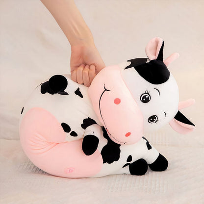 Peluche GÉANTE vache tachetée