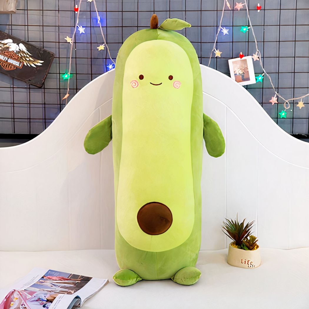 Peluche oreiller géant en forme d'avocat