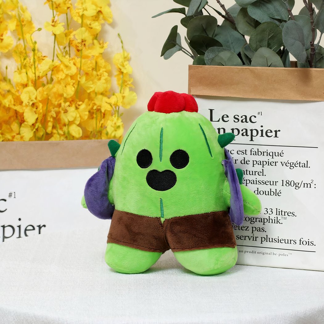 Pack Peluche Brawl Stars Spike et Léon