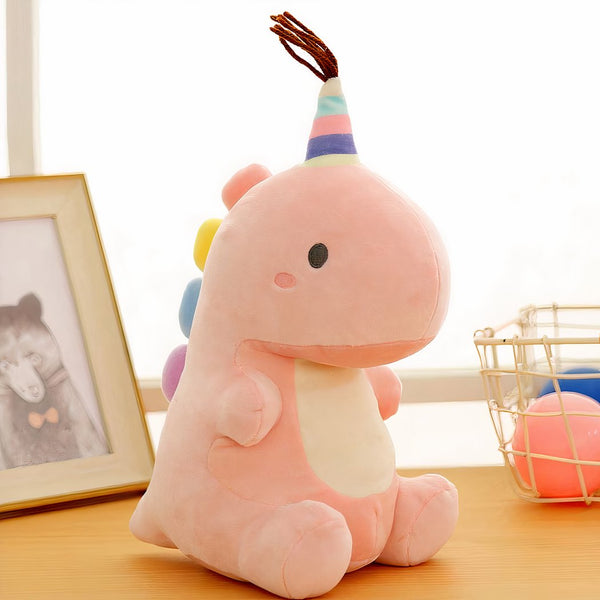 Peluche Dinosaure avec queue colorée