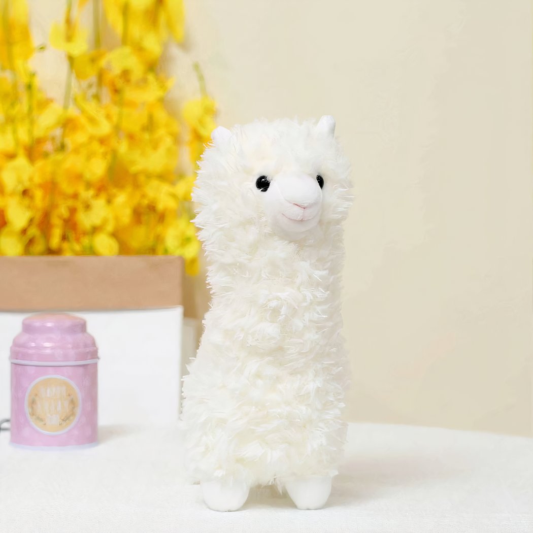Peluche Lama alpaga blanc