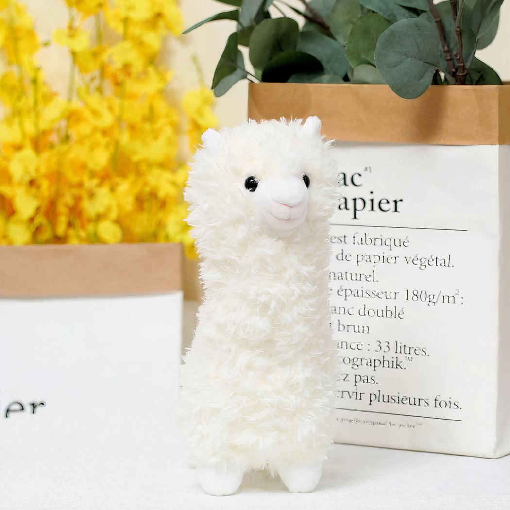 Peluche Lama alpaga blanc
