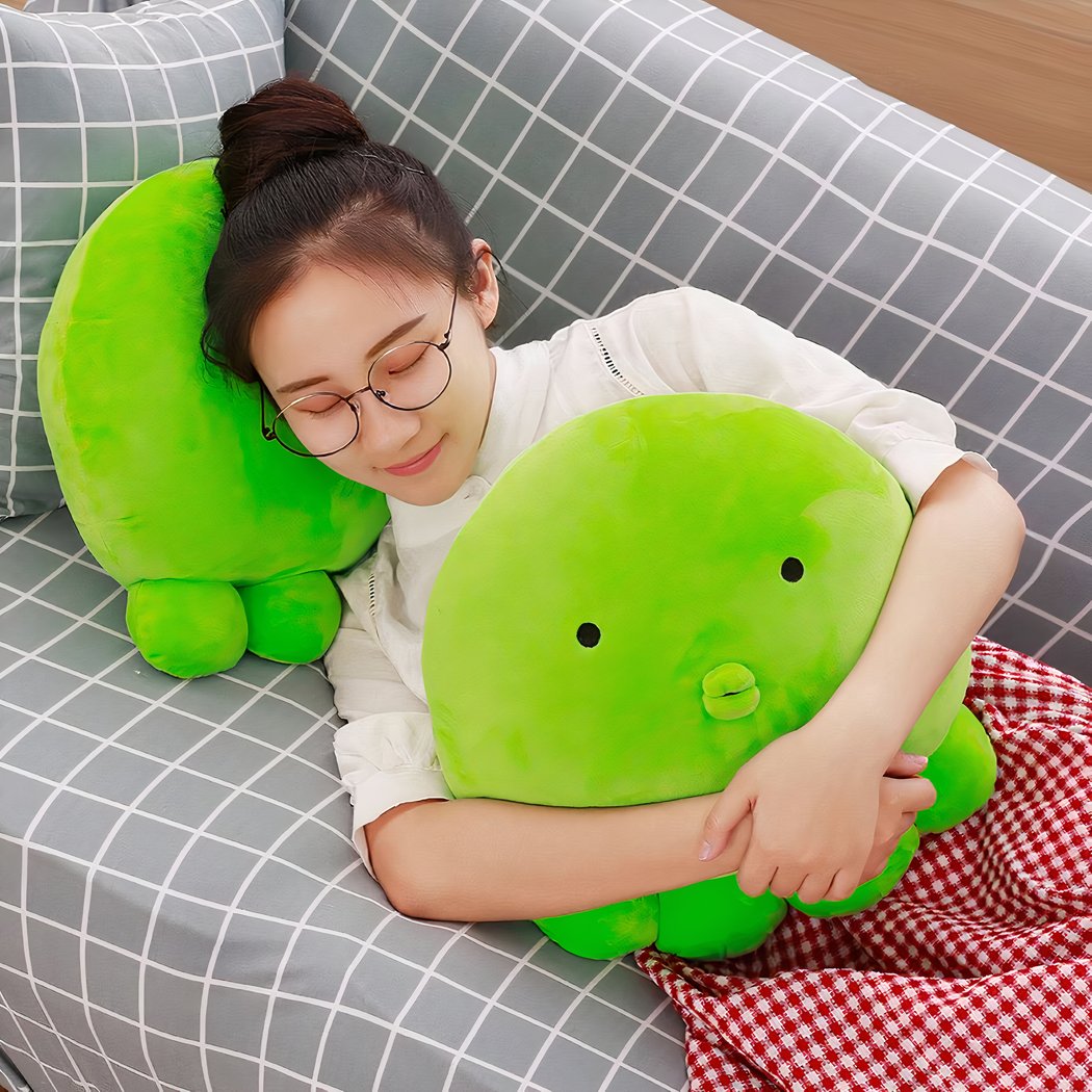 Peluche Verte poulpe oreiller