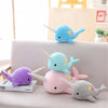 Peluche baleine licorne rose