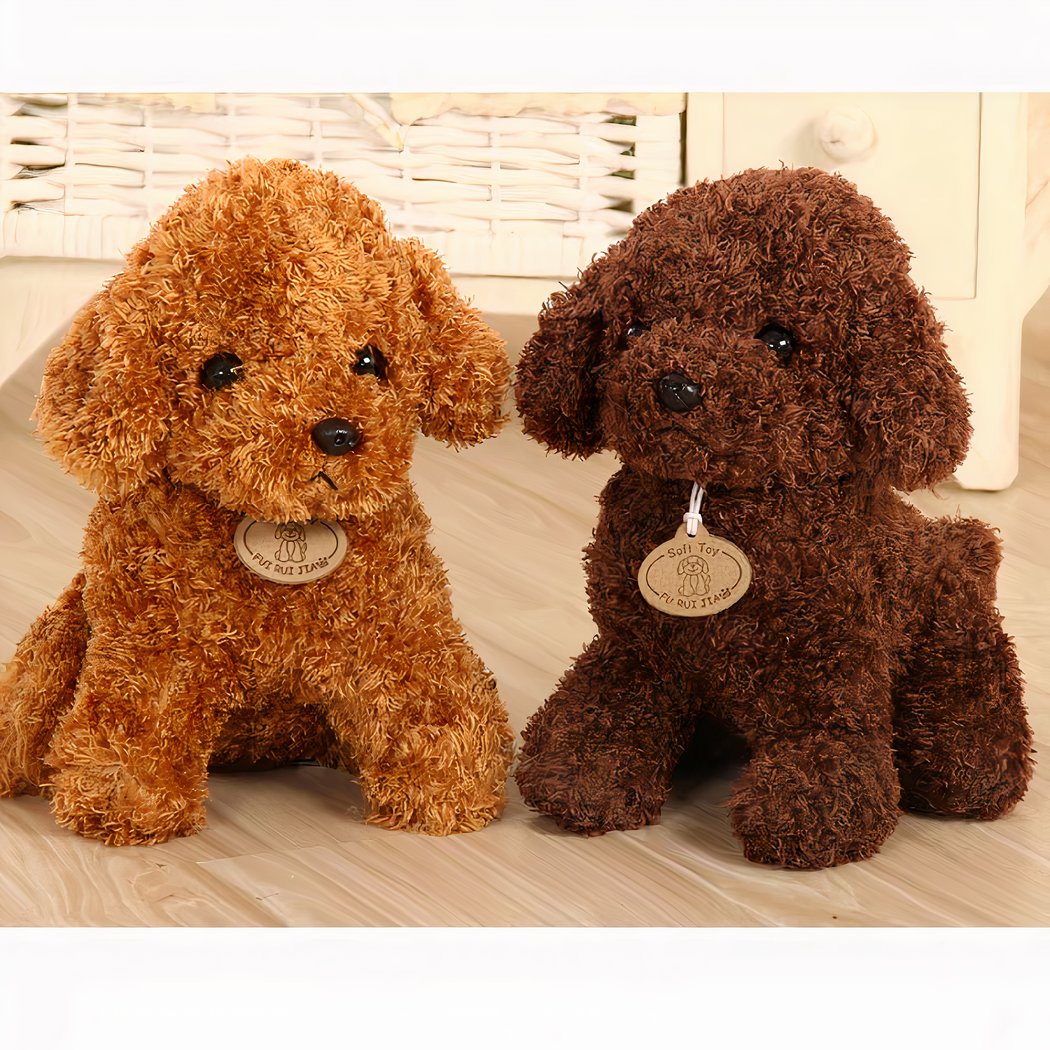 Peluche caniche marron