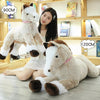 Peluche cheval marron blanc