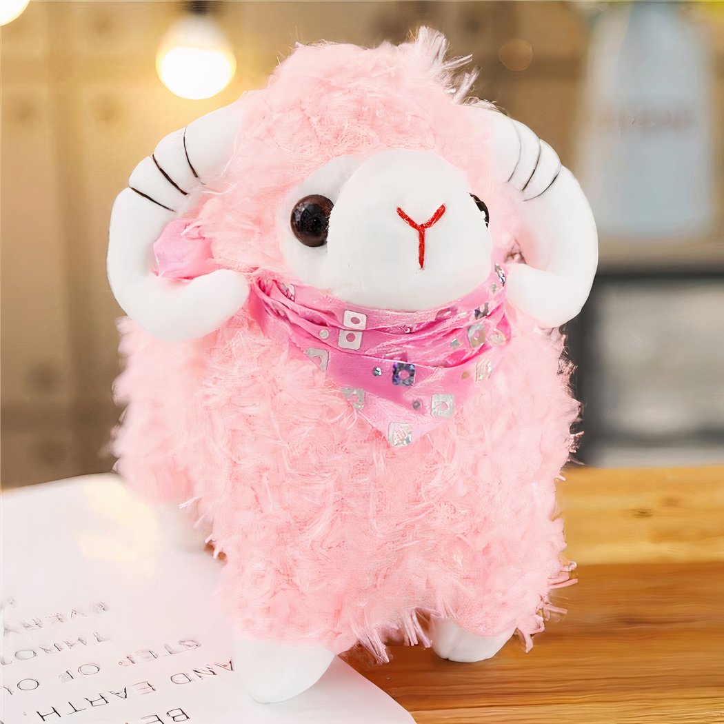 Peluche chèvre pour petite fille