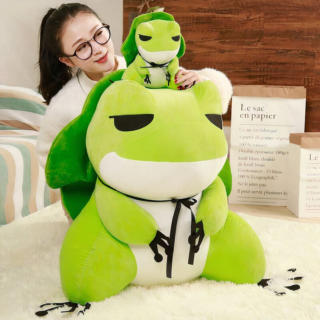 Peluche de grenouille avec chapeau