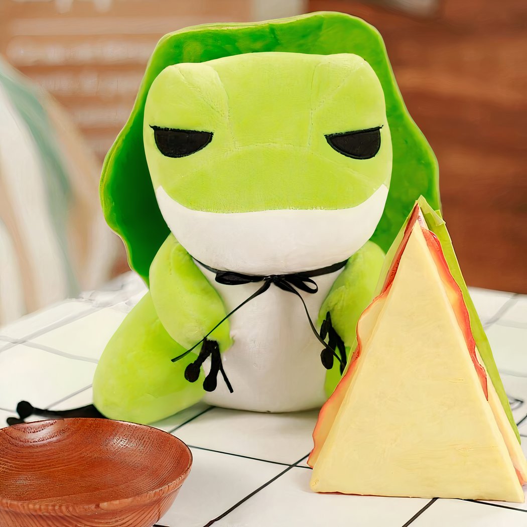 Peluche de grenouille avec chapeau