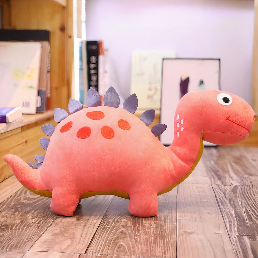 Peluche dinosaure rigolote rose